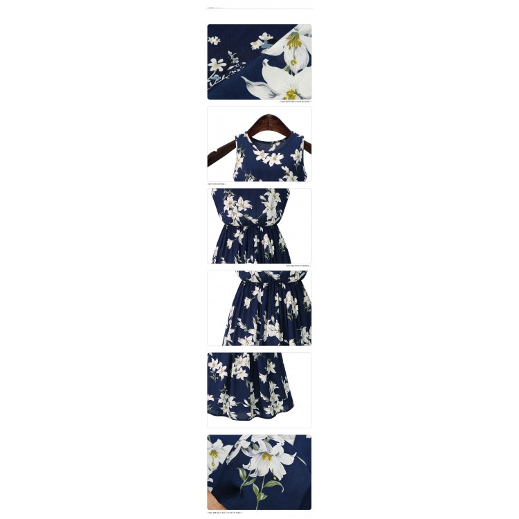 TE219WTY Sommerliches ärmelloses Kleid im neuen Stil in Übergröße-3