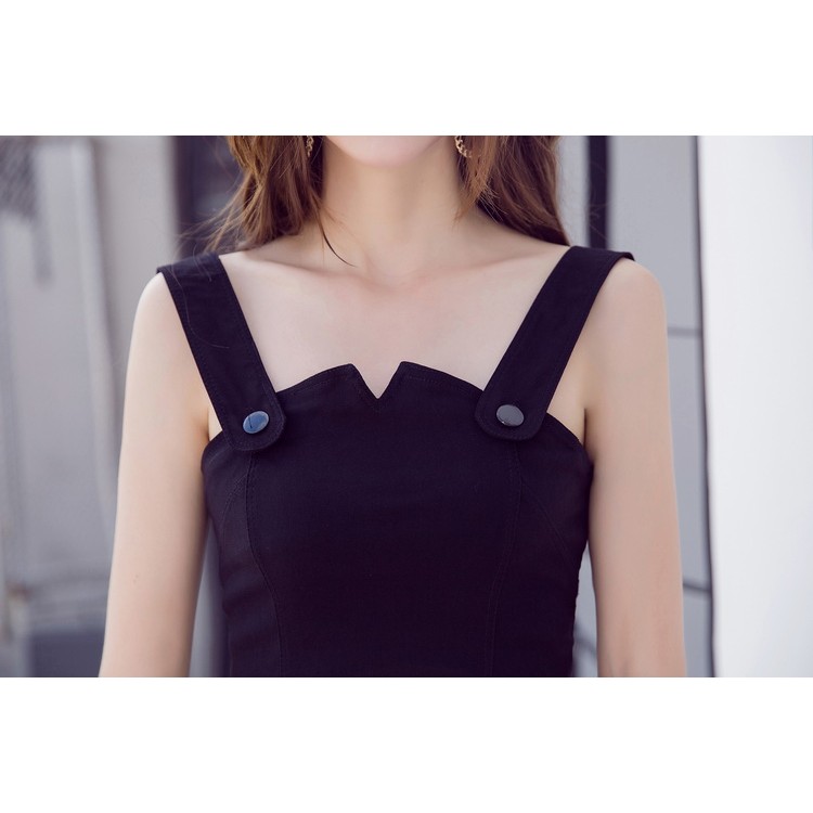 TE9311WMSS Schlitz-Strapskleid mit schmaler Taille und enger Hüfte-7