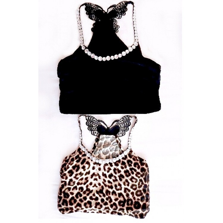 TE9340 Sexy Weste mit Strasssteinen und Schleife am Rücken-5