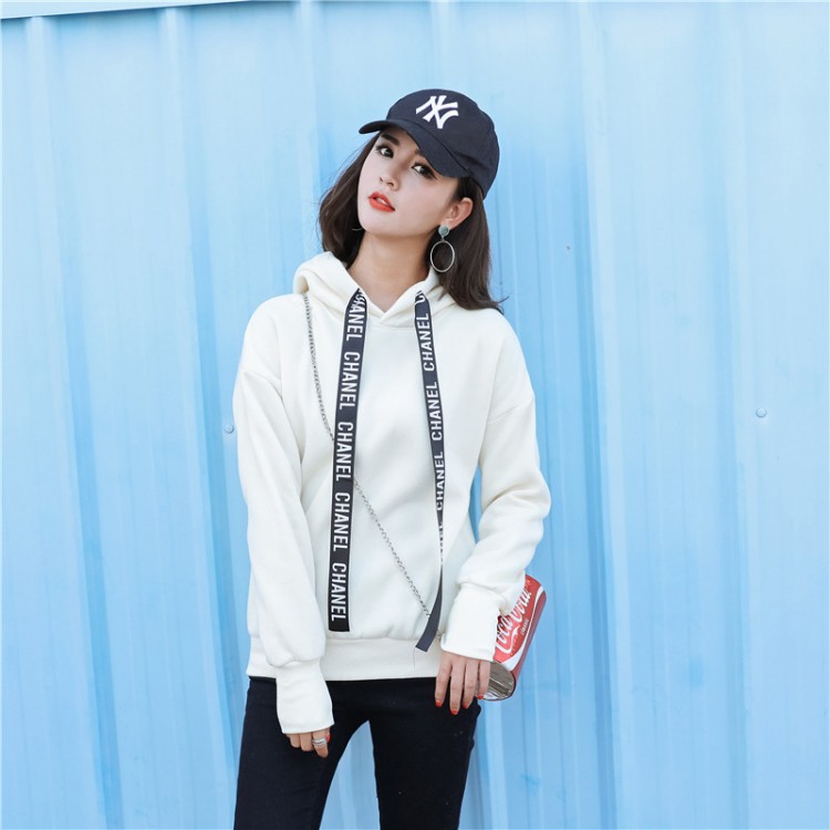 6607 Damen-Sweatshirt in Übergröße mit lockerem Wollfutter-1