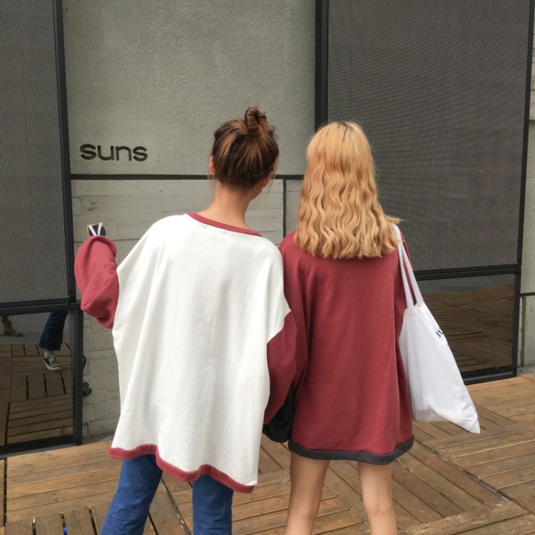 3183 Sweatshirt mit bedruckten Buchstaben im japanischen Stil-2